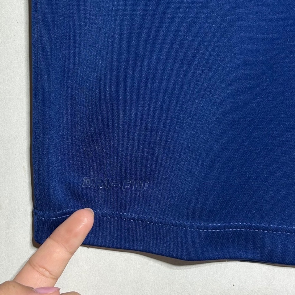 Nike Dri-FIT Blade Collar Golf Polo Shirt Blue Mens Large - Picture 4 of 9